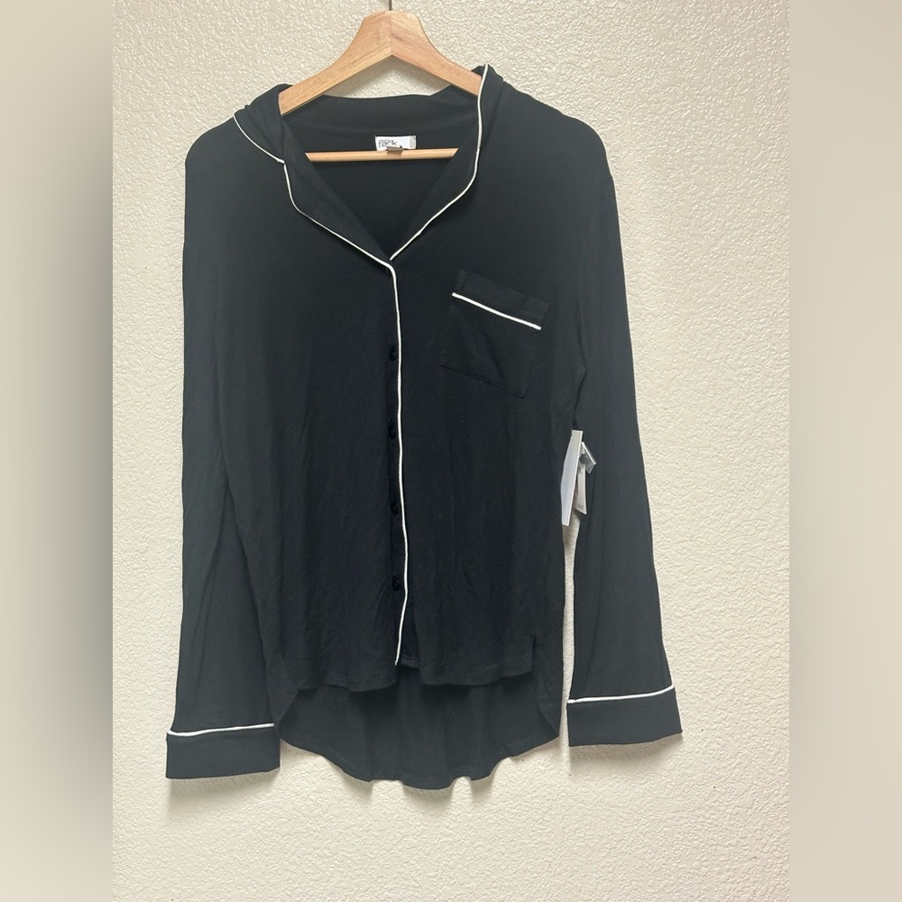 Nordstrom Black Pajama Top XS